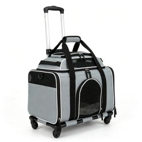 Multi-Way Portable Pet Rolling Carrier Trolley